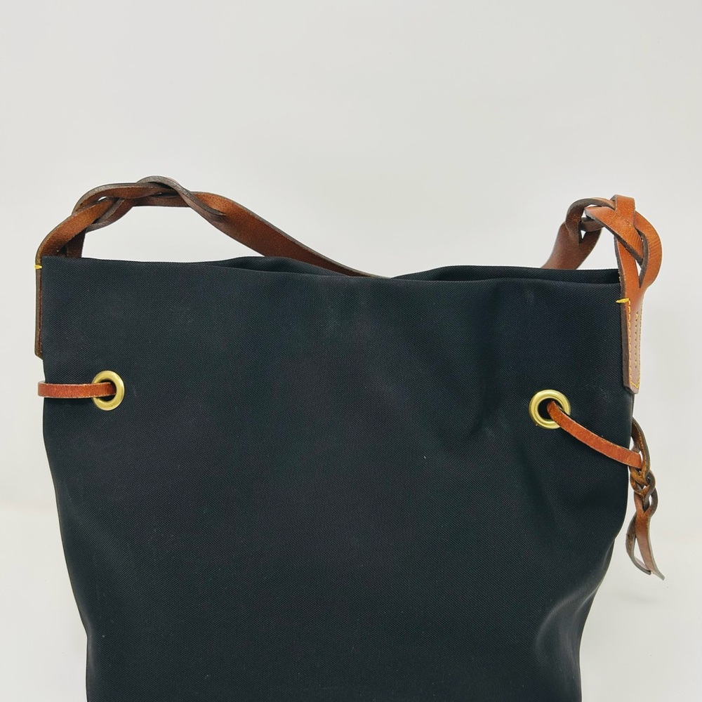 Dooney & Bourke Black and Tan Leather Shoulder Bag - Picture 2 of 8